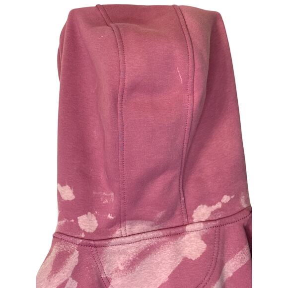 Carhartt Hoodie One of a Kind Bleach Striped Custom Woodrose Women's 8-10 Medium - Picture 16 of 16